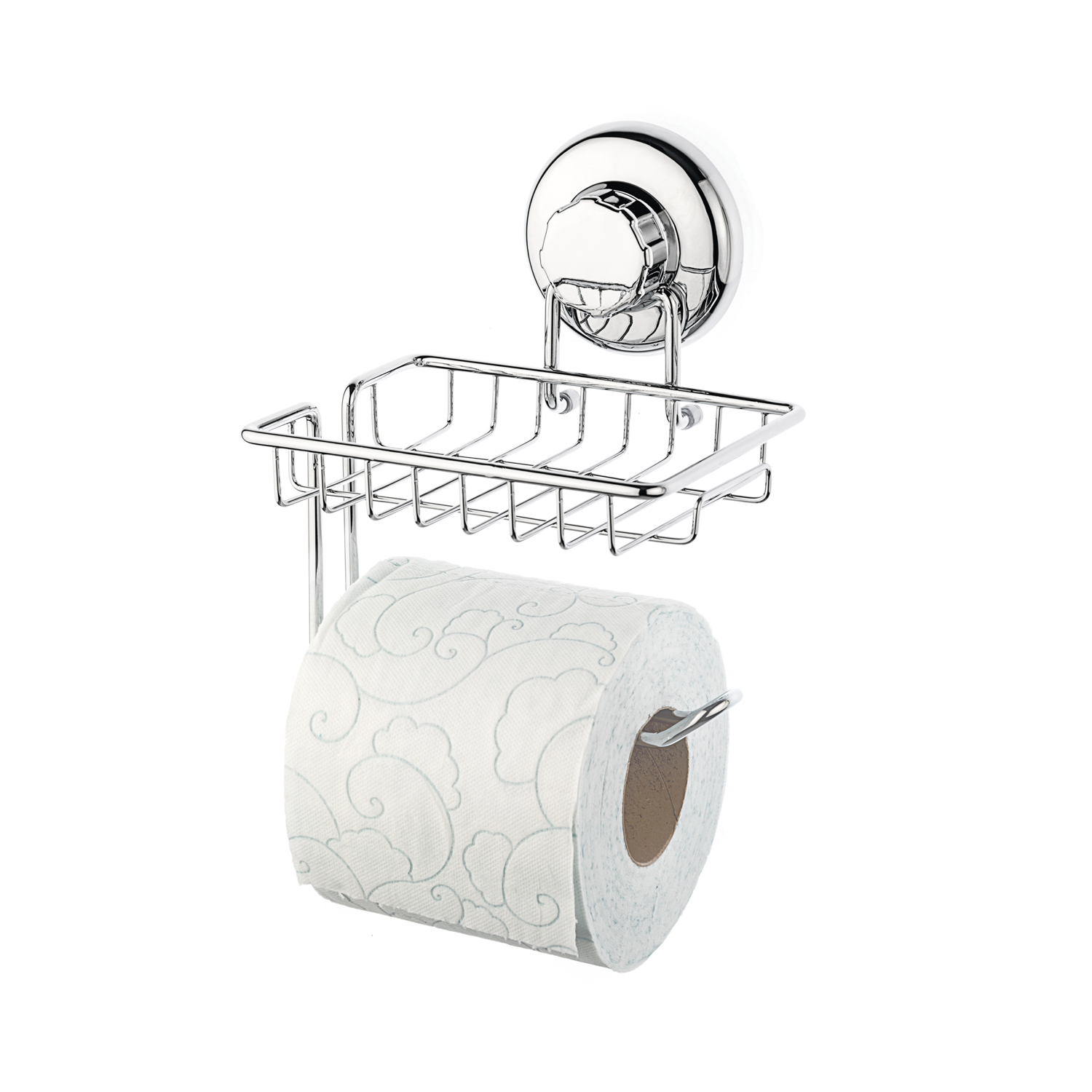 Стальной настенный держатель для туалетной бумаги MindSet, 14 см, белый (White)